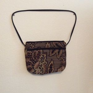 Danny K tapestry bag. Brown floral tone 8 by 10